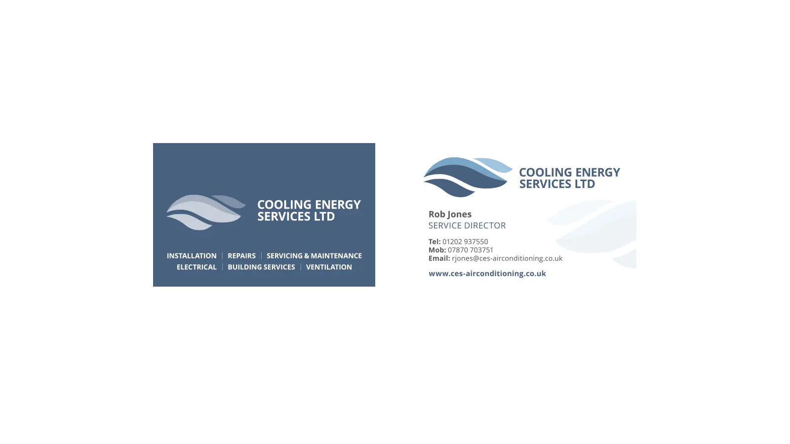 Cooling Energy Services Business Card designs