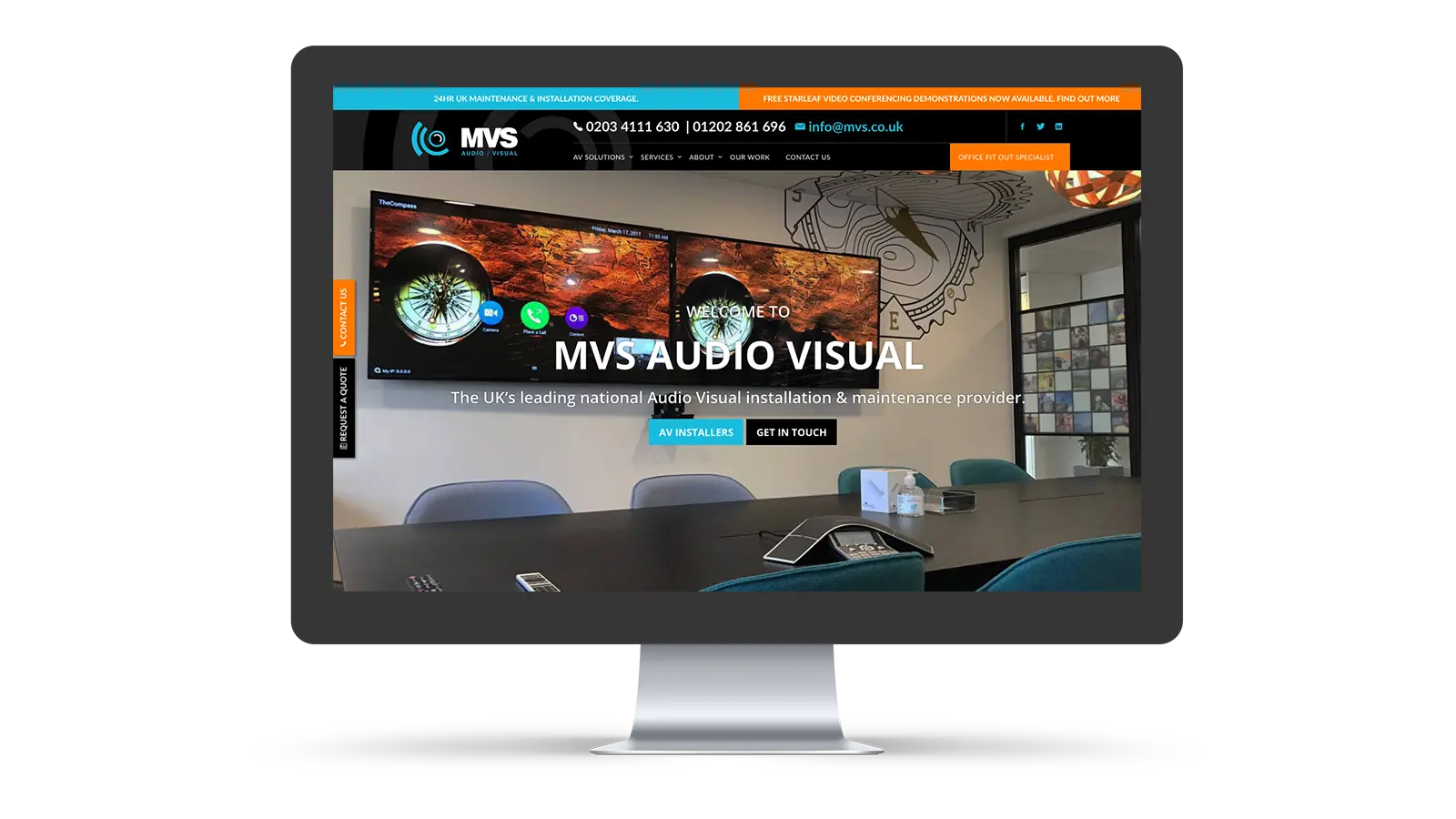 MVS home page design