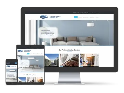 Cooling Energy Services website responsive versions