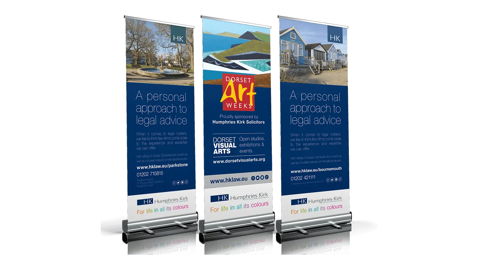 Humphries Kirk graphic design pull up banners