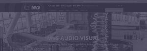 MVS audio visual website banner
